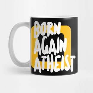Born Again Atheist - Typographic Design Mug